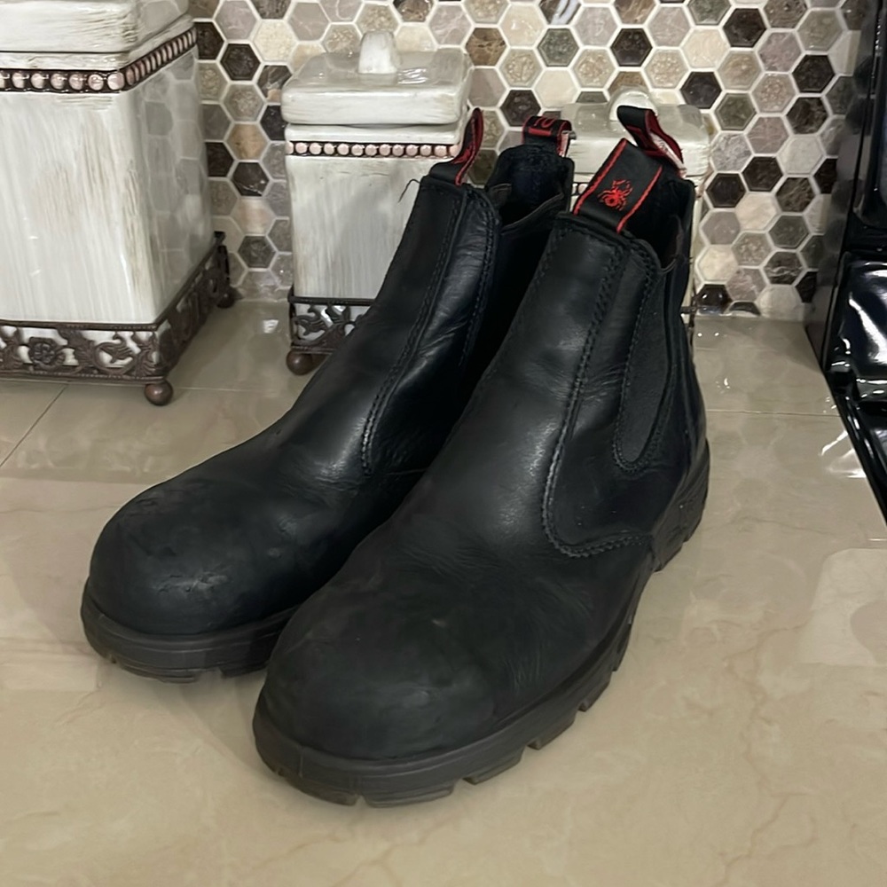 Redback Easy Escape Oil Kip UBBK Elastic Sided Leather Work Boots Mens 10-flaws.